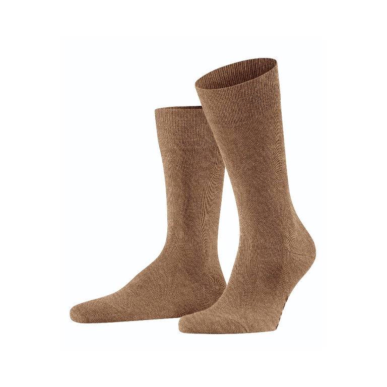 Falke Skarpetki Dziennie Family New (zrównoważony komfort bawełniany) orzechowy męski - 1 para